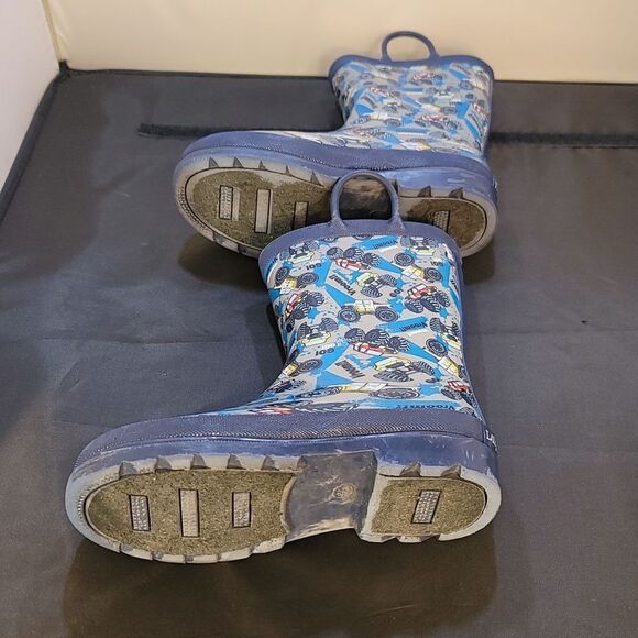 LILY&DAN KIDS DURABLE RUBBER VROOM RAIN BOOTS - Picture 12 of 14